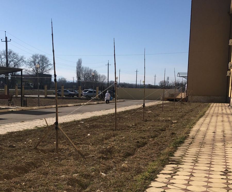 Работники здравоохранения Хасавюртовского  района провели в преддверии месяца Рамадан санитарный  субботник по благоустройству территорий